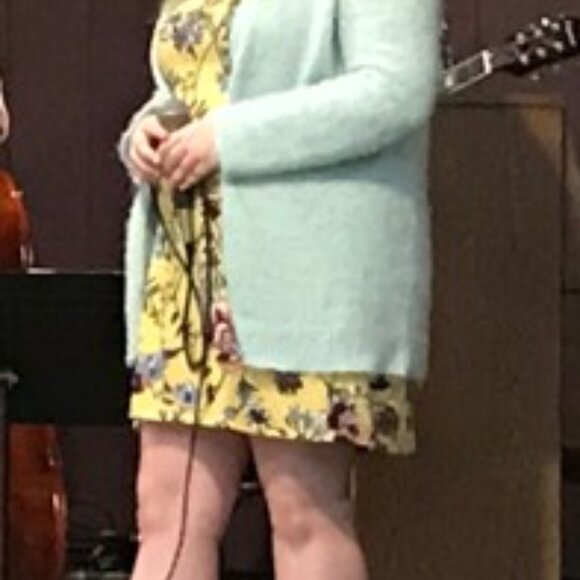 No Boundaries Floral Yellow Dress w/Outer Sheer Cover - Size Jr XXL - Picture 13 of 13